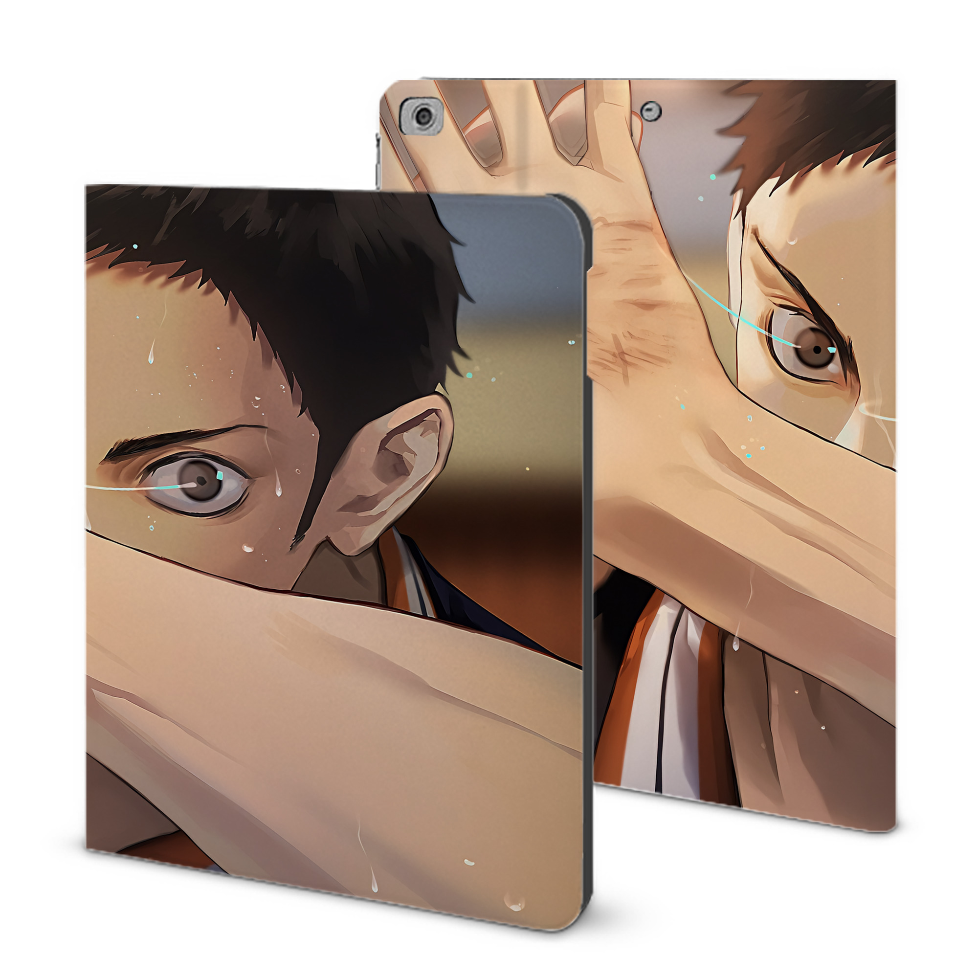 （画像用） ハイキュー!! Haikyu!! IPad ケース ブック型 PUレザー TPU 耐衝撃 軽量 薄型 ペン収納なし 全面保護 IPad 各モデル対応
